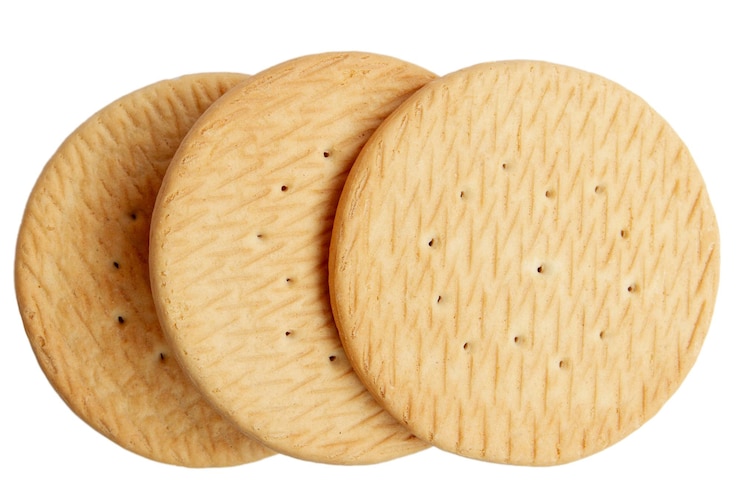 PSD biscoitos redondos em fundo em branco