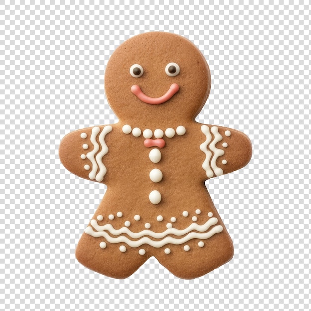 PSD un biscuit au pain d'épice, une friandise de noël, un fond transparent.