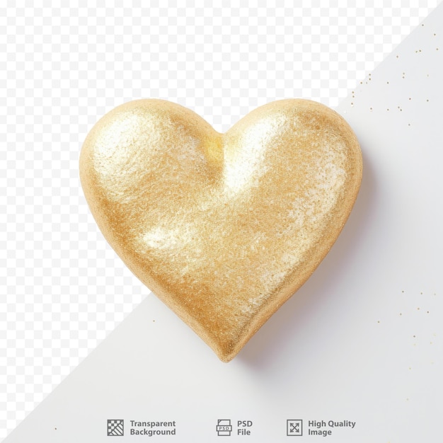 PSD un biscuit en forme de coeur avec un coeur au milieu.