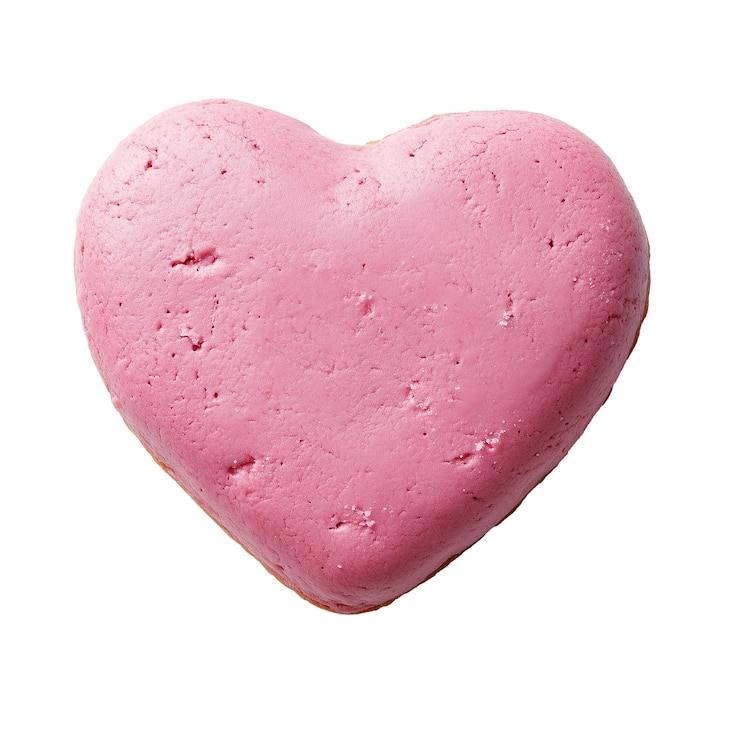 PSD biscuit en forme de cœur rose