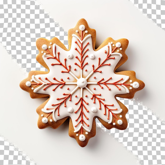 PSD un biscuit de noël sur un fond transparent