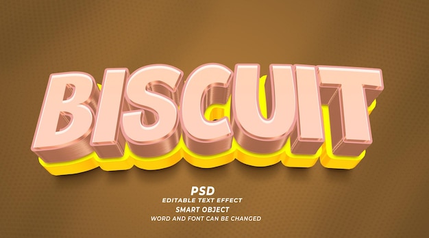 PSD biscuit psd 3d bearbeitbare texteffekt-photoshop-vorlage