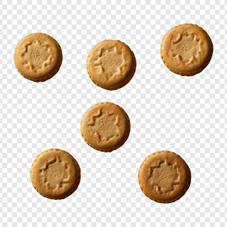 PSD biscuitos aislados en un fondo transparente imágenes de alta calidad