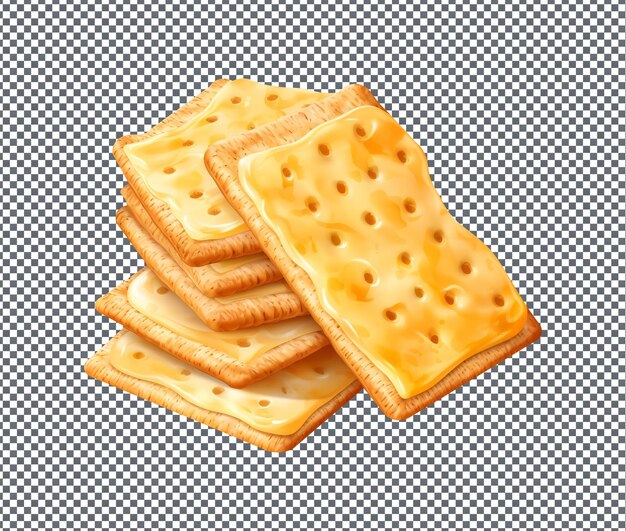 PSD des biscuits au fromage si doux isolés sur un fond transparent