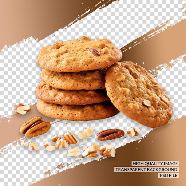 PSD biscuits faits maison 3d png clipart fond isolé transparent