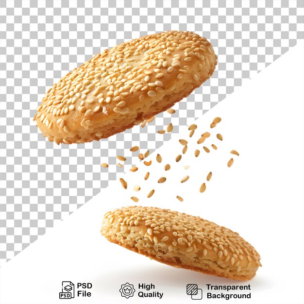 PSD des biscuits de graines de sésame irrésistibles qui sont sur un fond transparent avec un fichier png