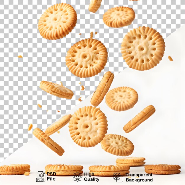 PSD biscuits isolated on transparent background