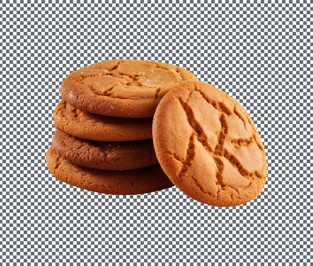 Des biscuits de mélasse savoureux isolés sur un fond transparent