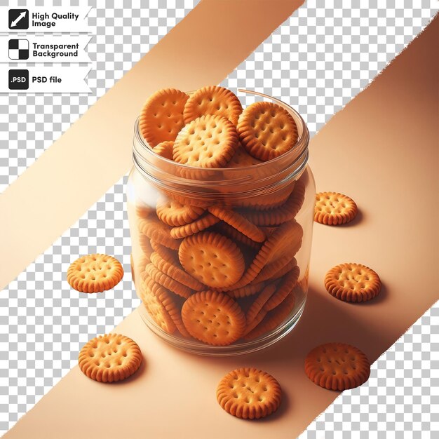 PSD des biscuits psd dans un pot sur un fond transparent