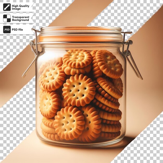 Des Biscuits Psd Dans Un Pot Sur Un Fond Transparent