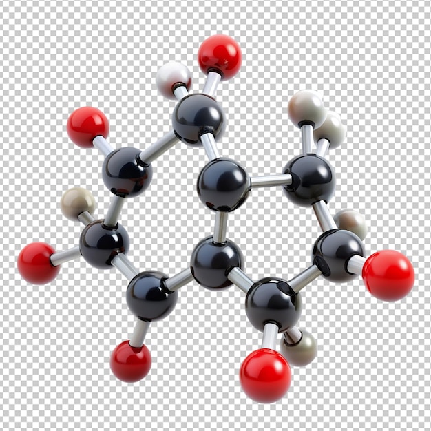 bisfenol una molécula en un fondo transparente