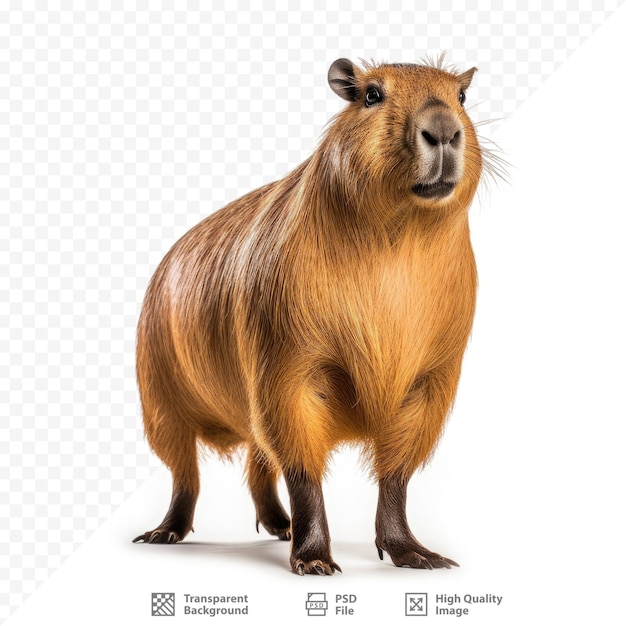 PSD un bison avec un pelage brun dessus et le mot « bison » à l'écran.