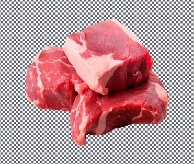 Bisonte americano de carne fresca isolado em fundo branco