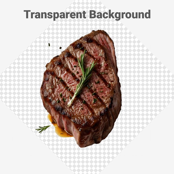 PSD bistec only 4k de alta calidad aislado sobre un fondo blanco sencillo