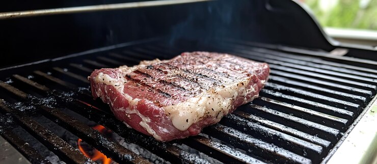 PSD bistec en la parrilla