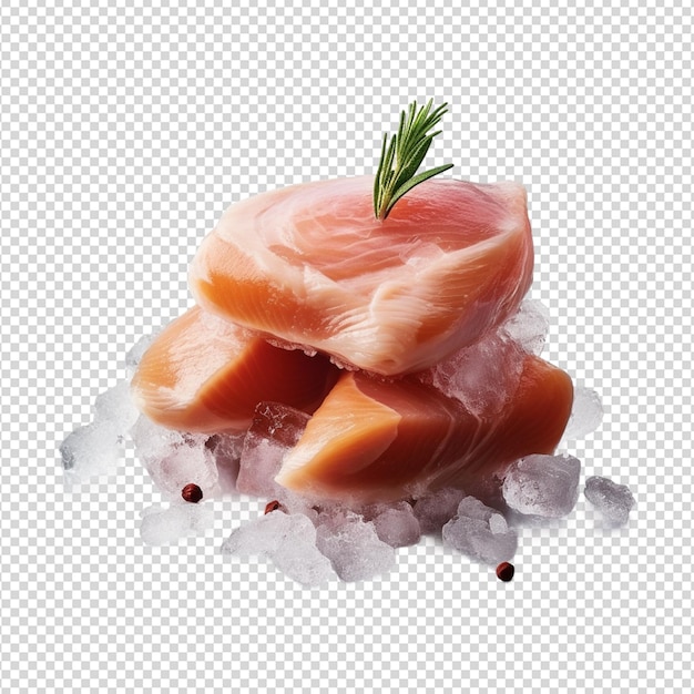 PSD bistec de pescado crudo