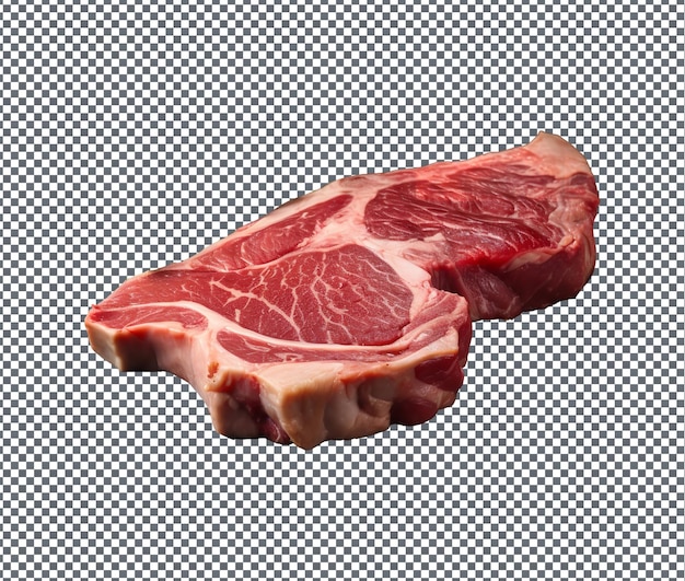 Bistecca di osso fresca isolata su sfondo trasparente