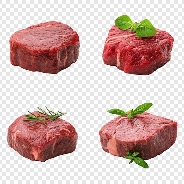 bistecche fresche di manzo crudo per la griglia