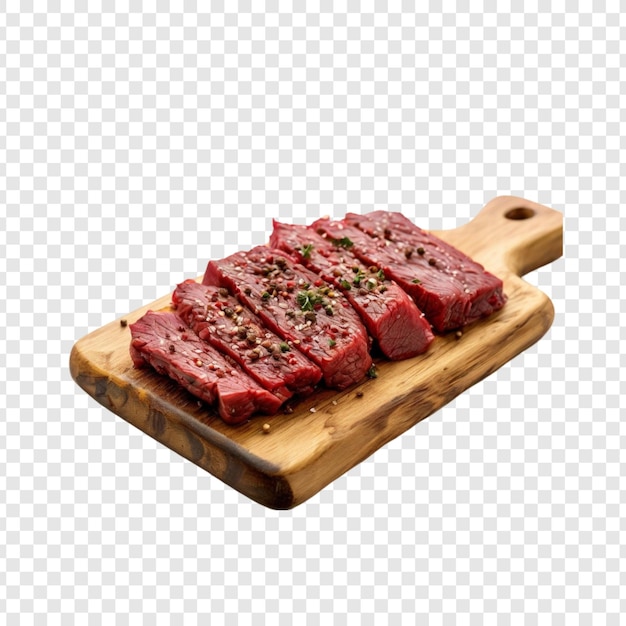 bistecs de carne cruda tabla de madera romero especias especias comida gourmet
