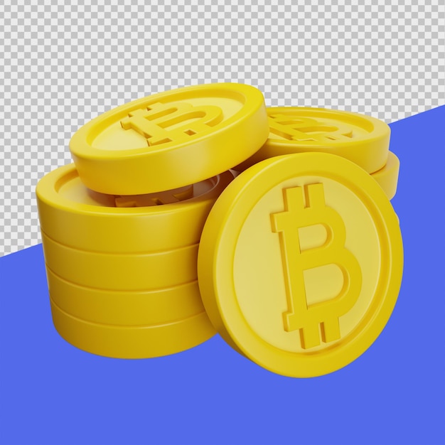 Bitcoin 3D Bitcoin Illustrazioni