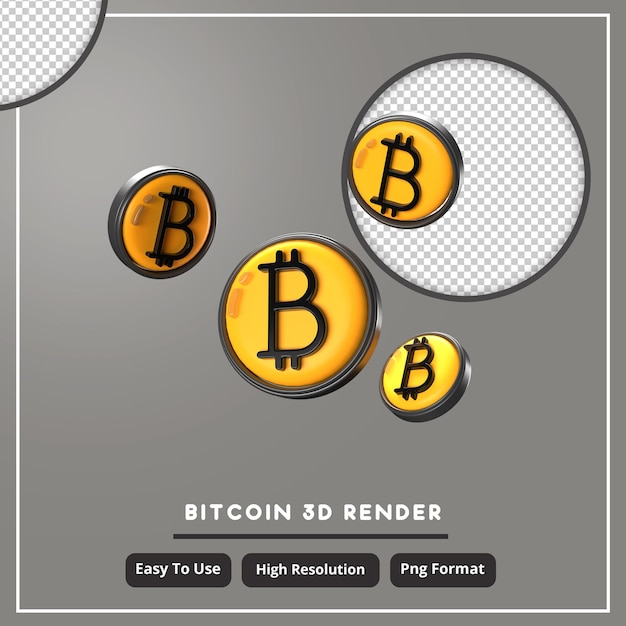 Bitcoin 3d-darstellung