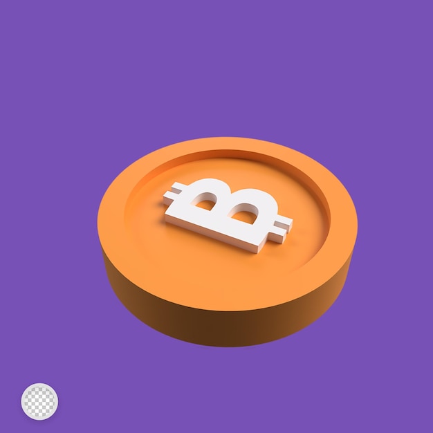 PSD bitcoin 3d-render-illustration