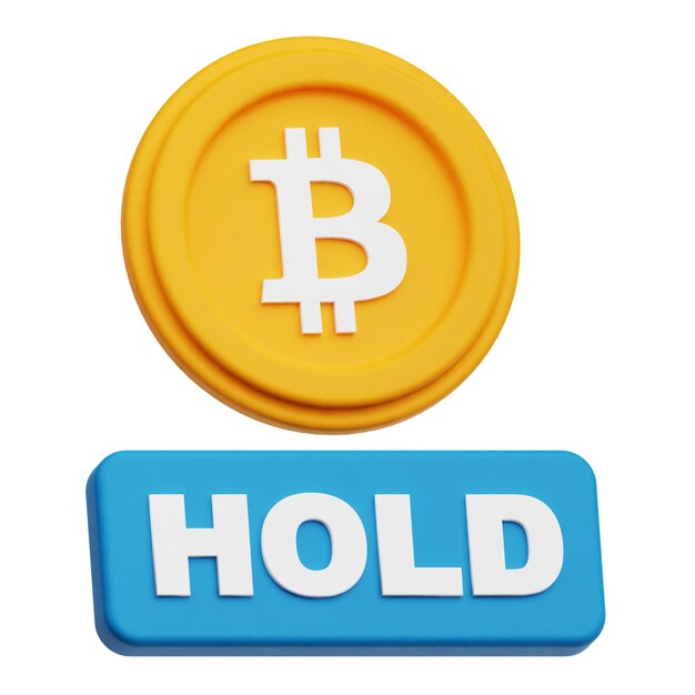 Bitcoin 3D-Symbol auf weißem Hintergrund isoliert