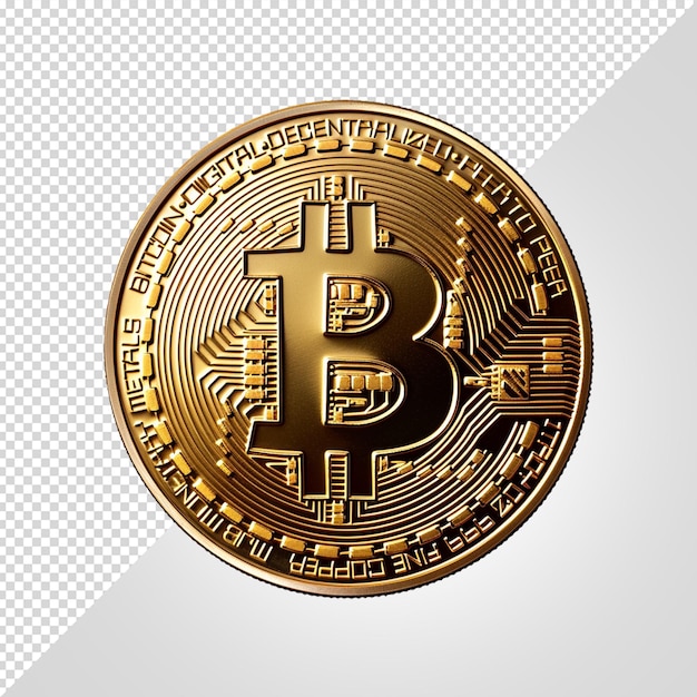 PSD bitcoin aislado en fondo blanco