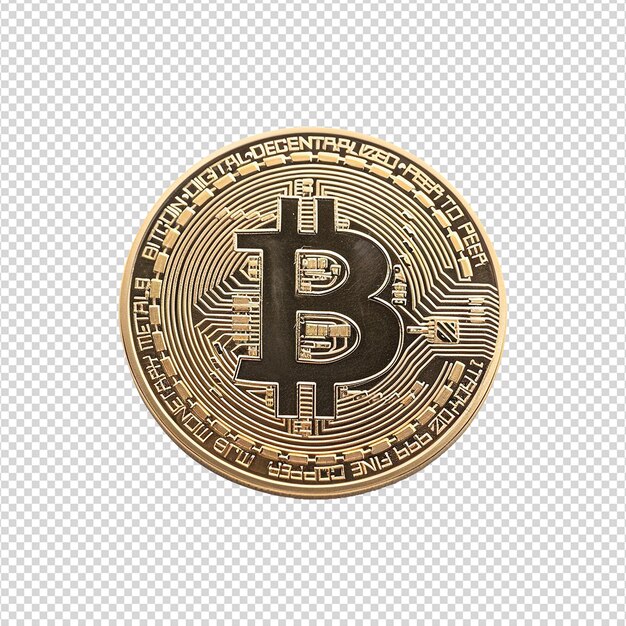 Bitcoin aislado en un fondo transparente png