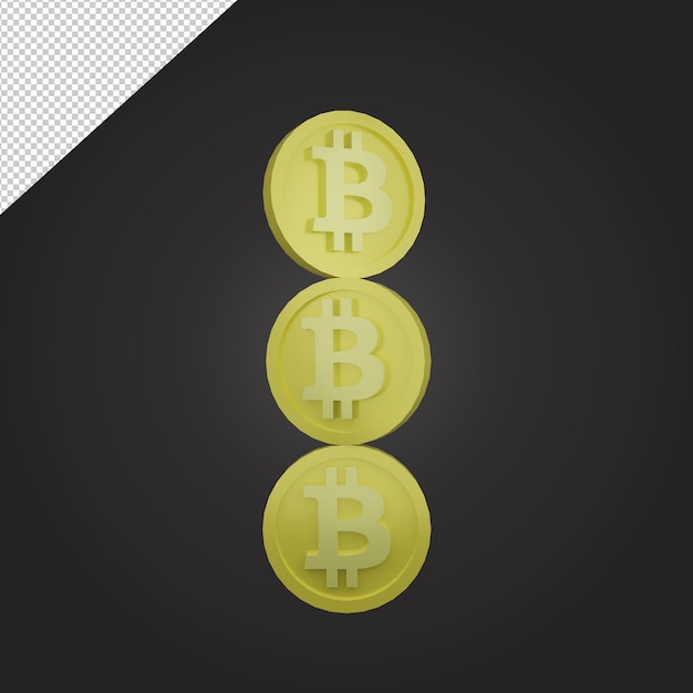 Bitcoin apilar hasta la representación 3d