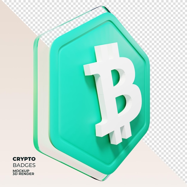 Bitcoin Cash Bch Badge Vue De Gauche Pièce De Rendu 3d