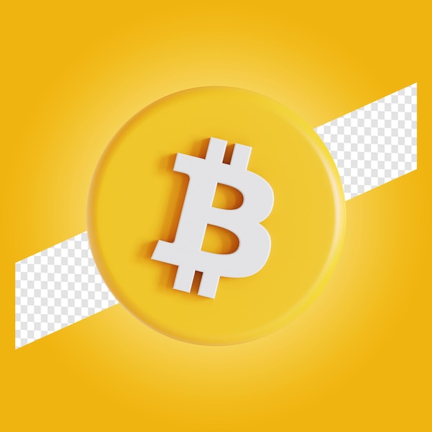 Bitcoin criptovaluta simbolo logo 3d illustrazione