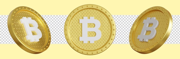 Bitcoin De Crypto-monnaie De Rendu 3d