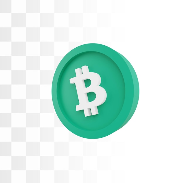 Bitcoin efectivo bcha cryptocurrency icono 3d