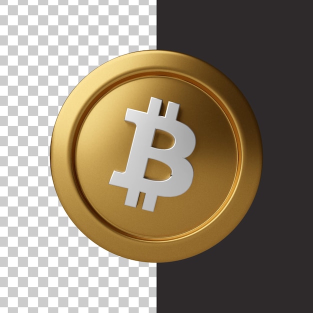 bitcoin em renderização 3d