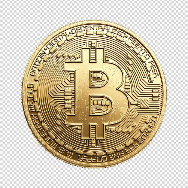 PSD bitcoin isolé sur un fond transparent png