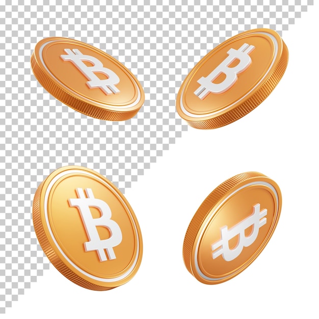 PSD bitcoin-kryptowährungsmünzen 3d-rendering