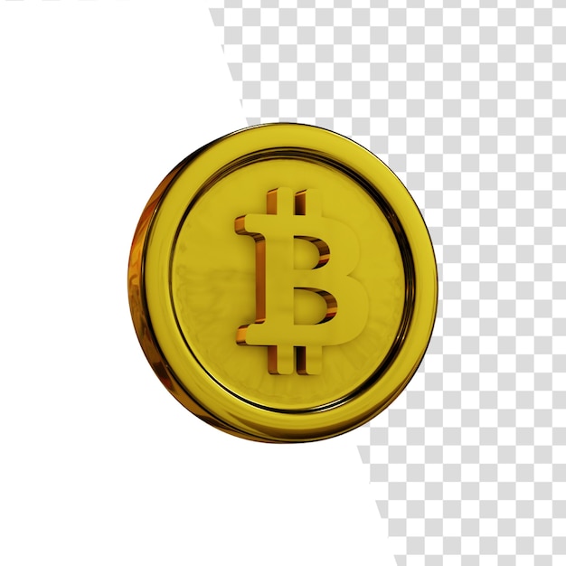 PSD bitcoin d'or 3d