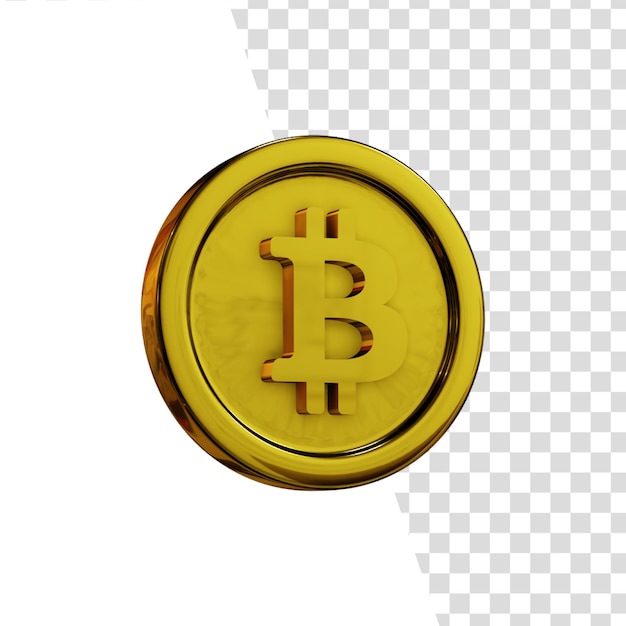 Bitcoin de oro 3D