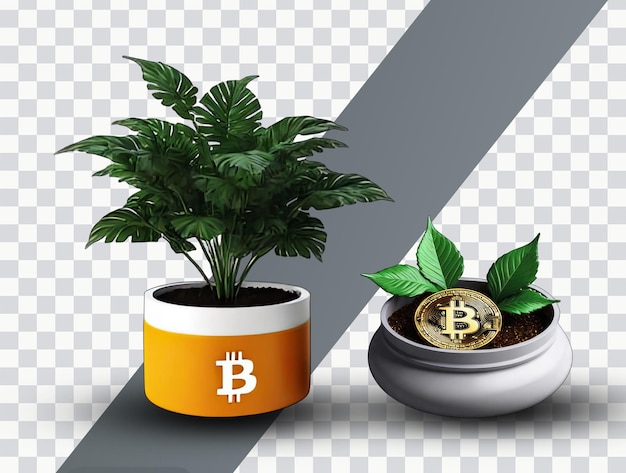 Bitcoin Pot éclairage Doux Et Lisse Uniquement Png Premium Psd