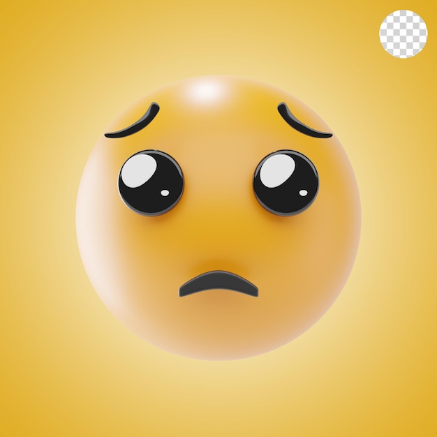 Bittende Gesichts-Emoji 3D-Symbol und Illustration