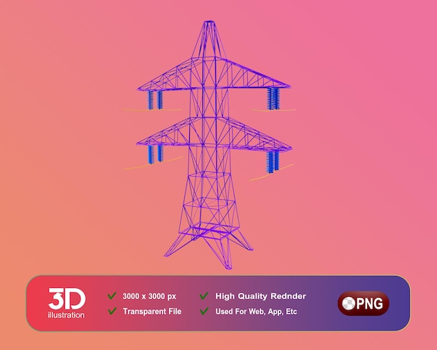 PSD bizzy 3d icon pack für die business- und marketingagentur icon electric tower