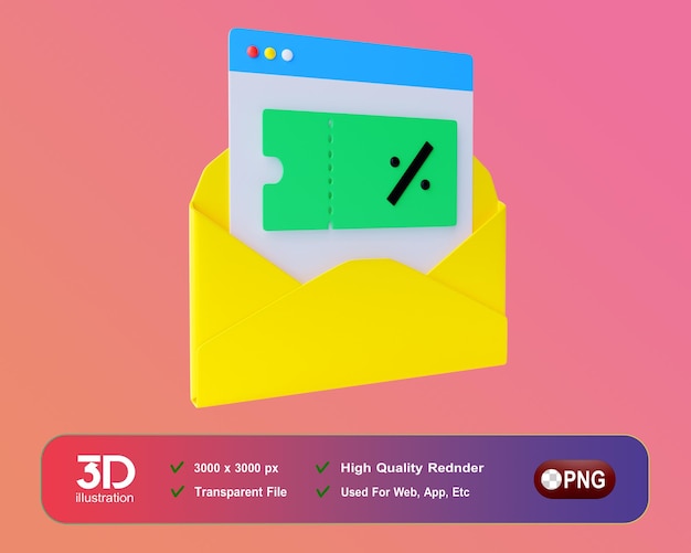 PSD bizzy 3d icon pack para agência de negócios e marketing icon emailmarketing