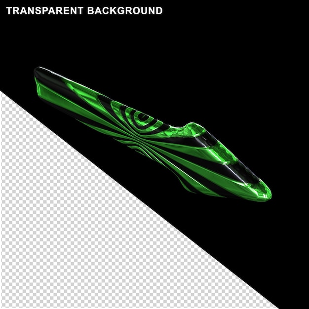 black arrow with green straps