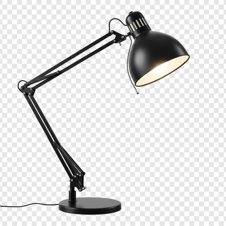 PSD black articulating desk lamp