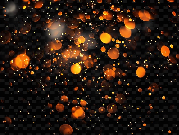 PSD a black background with a black diamond and orange and gold speckles