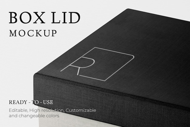 Black box deckel mockup psd