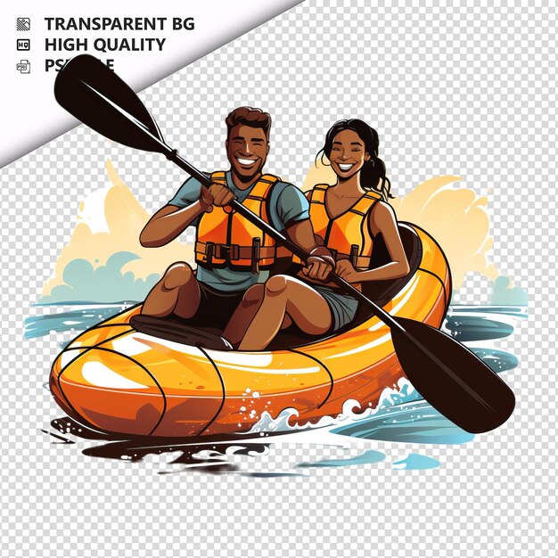 Black couple paddling flat icon estilo fundo branco é