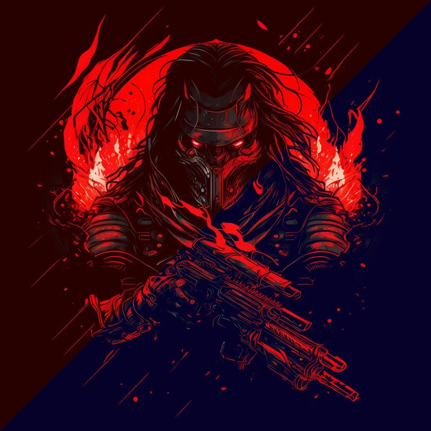 PSD black death predator 4096px png transparente 300dpi camiseta digital pod clipart portada del libro wallart