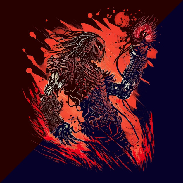 Black death predator 4096px png transparente 300dpi camiseta digital pod clipart portada del libro wallart